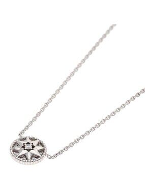 Dior Rose Des Vents Diamond Small Necklace 18k White Gold